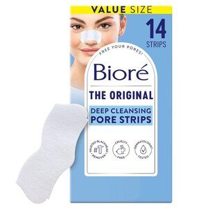 Bioré Original Blackhead Remover Strips, Deep Cleansing Nose Strips With Instant